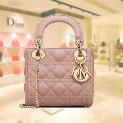 mini lady dior bag pink.